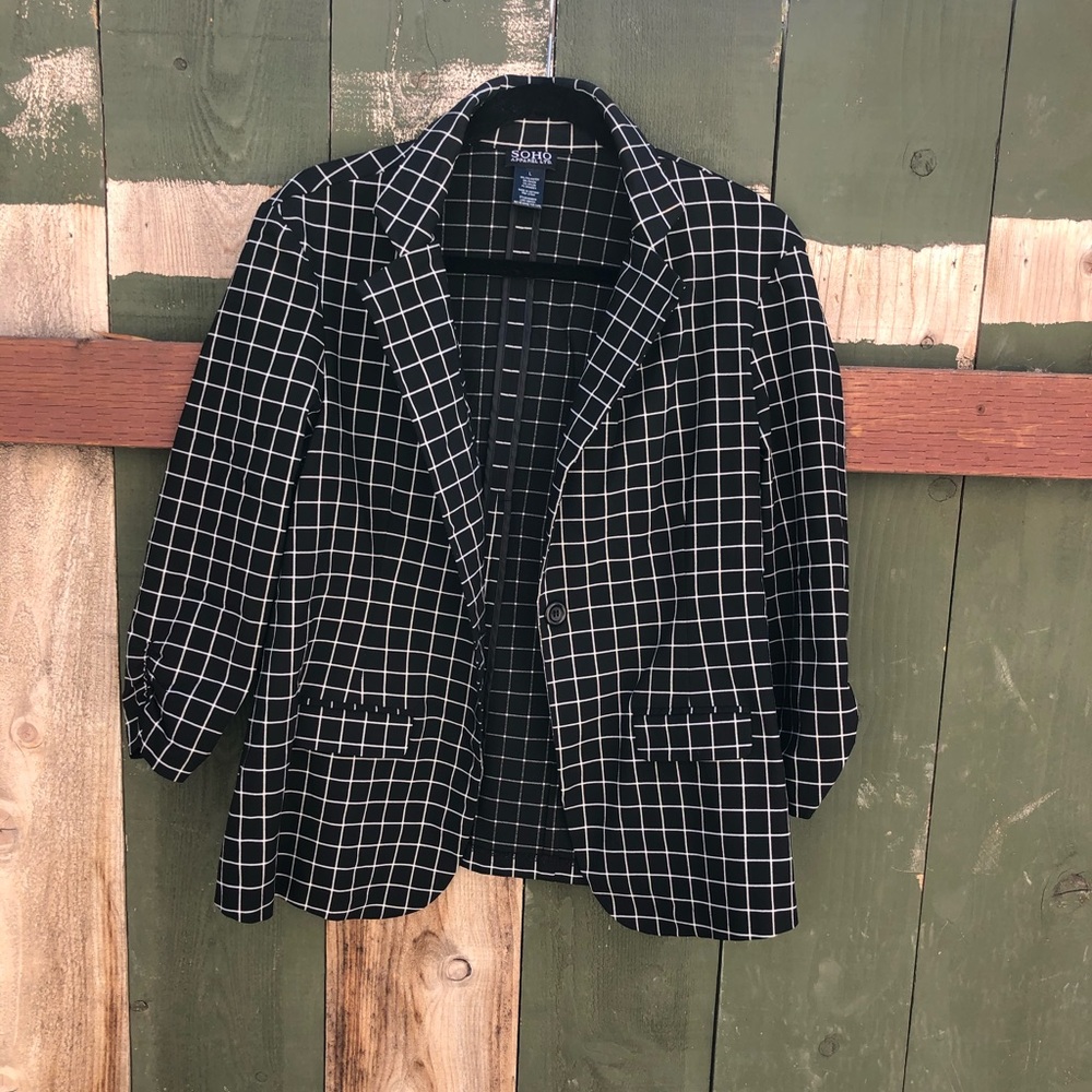 Ruched Sleeve Blazer - size L